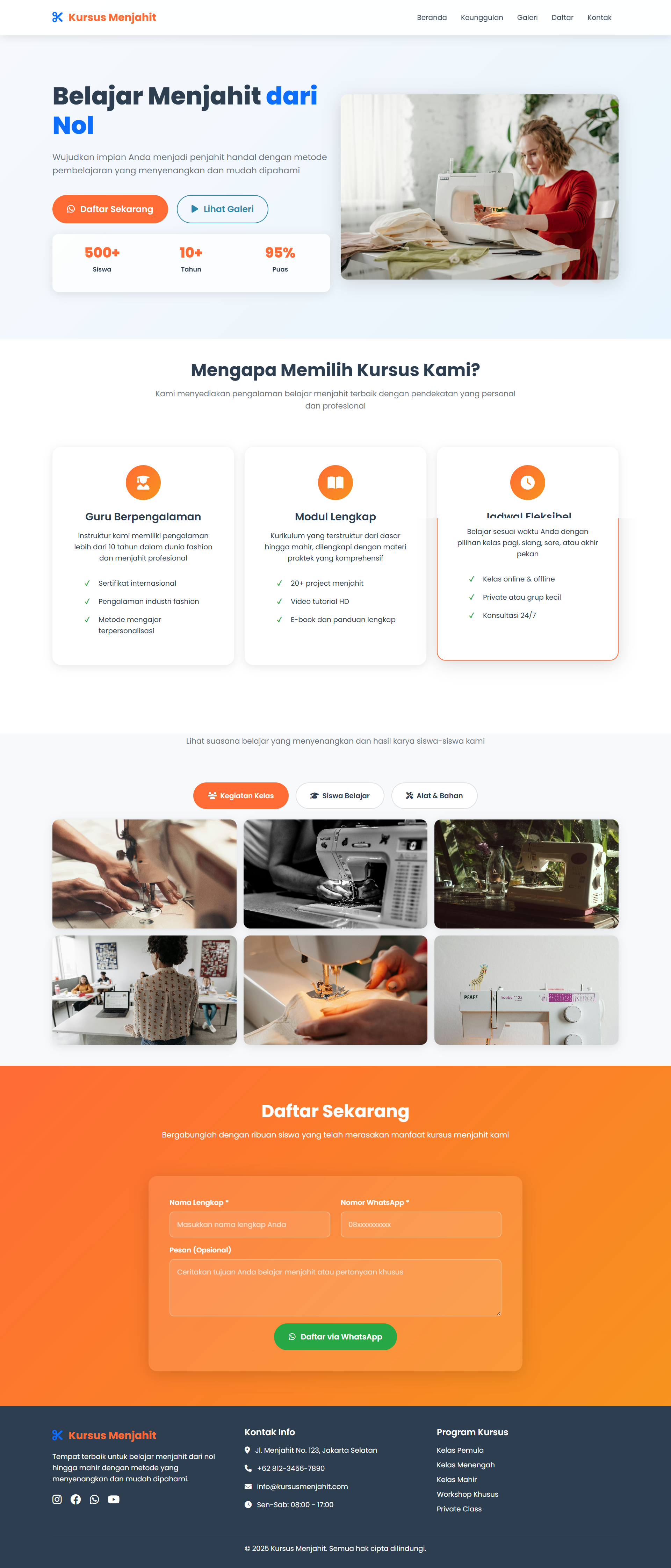 Demo Website Jahit Kreasi